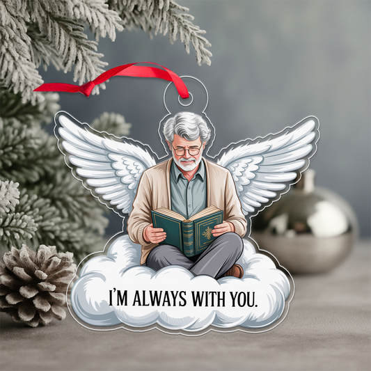 Custom Photo Angel On The Cloud Acrylic Ornament Christmas Gift