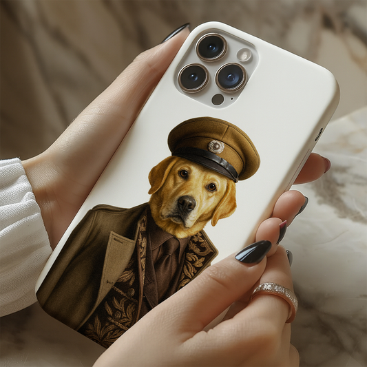 Custom Photo Captain Dog Phone Case