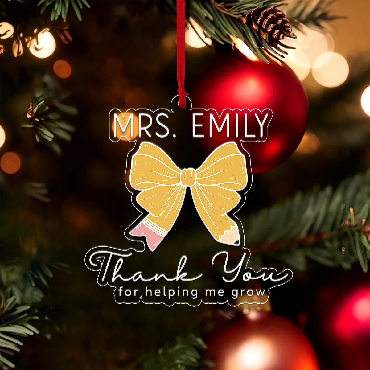 Personalized Teacher Appreciation Ornament