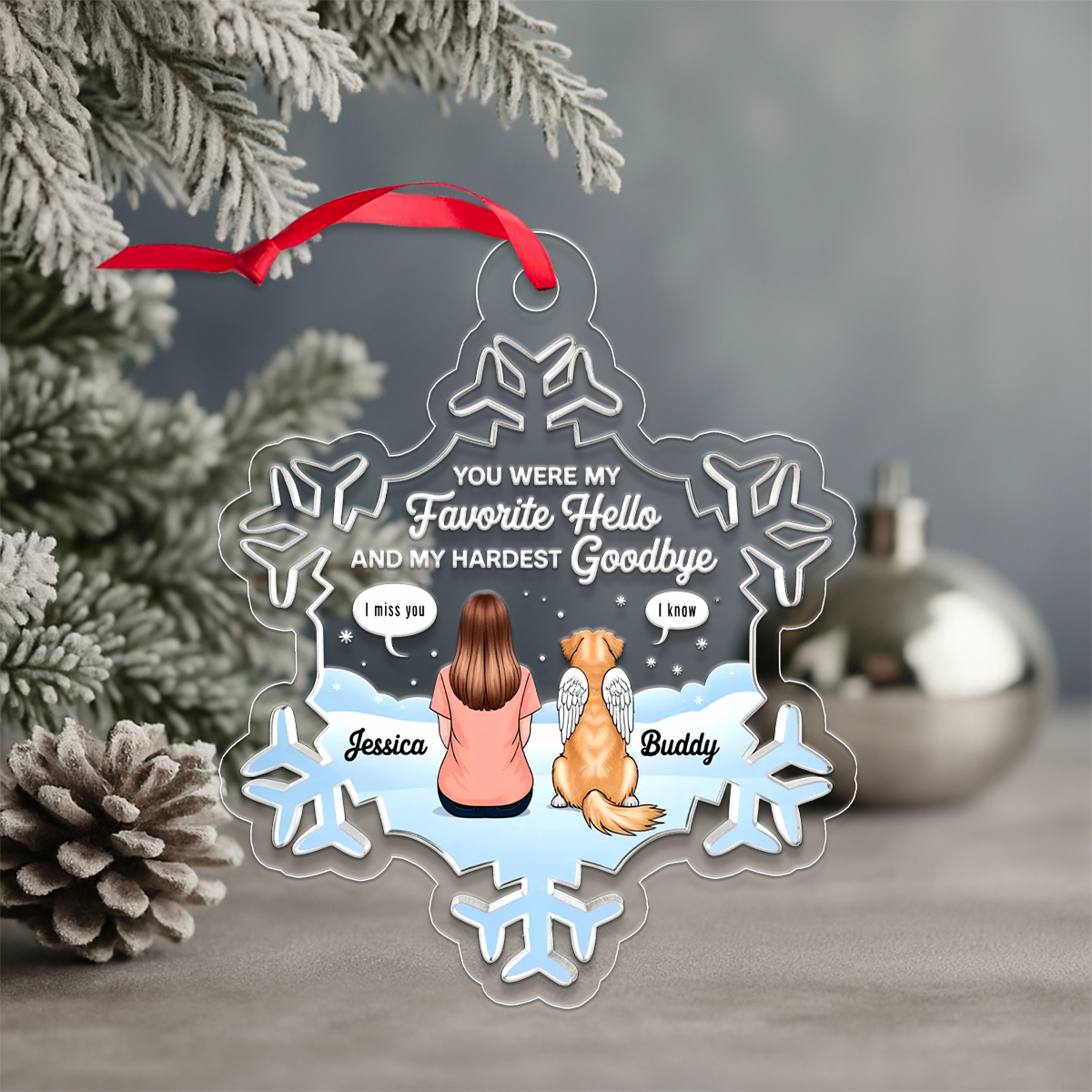 Personalized Pet Christmas Memorial Sympathy Gifts For Dogs
