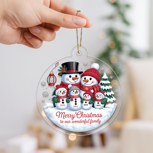 Custom Snowman Xmas Ornament2