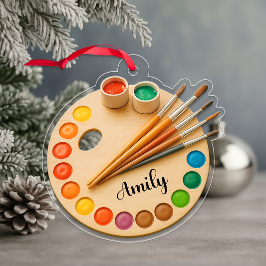 Custom Name Painting Palette Christmas