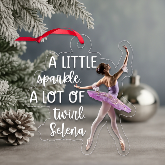Custom Name Ballet Girl Acrylic Ornament Christmas Gift