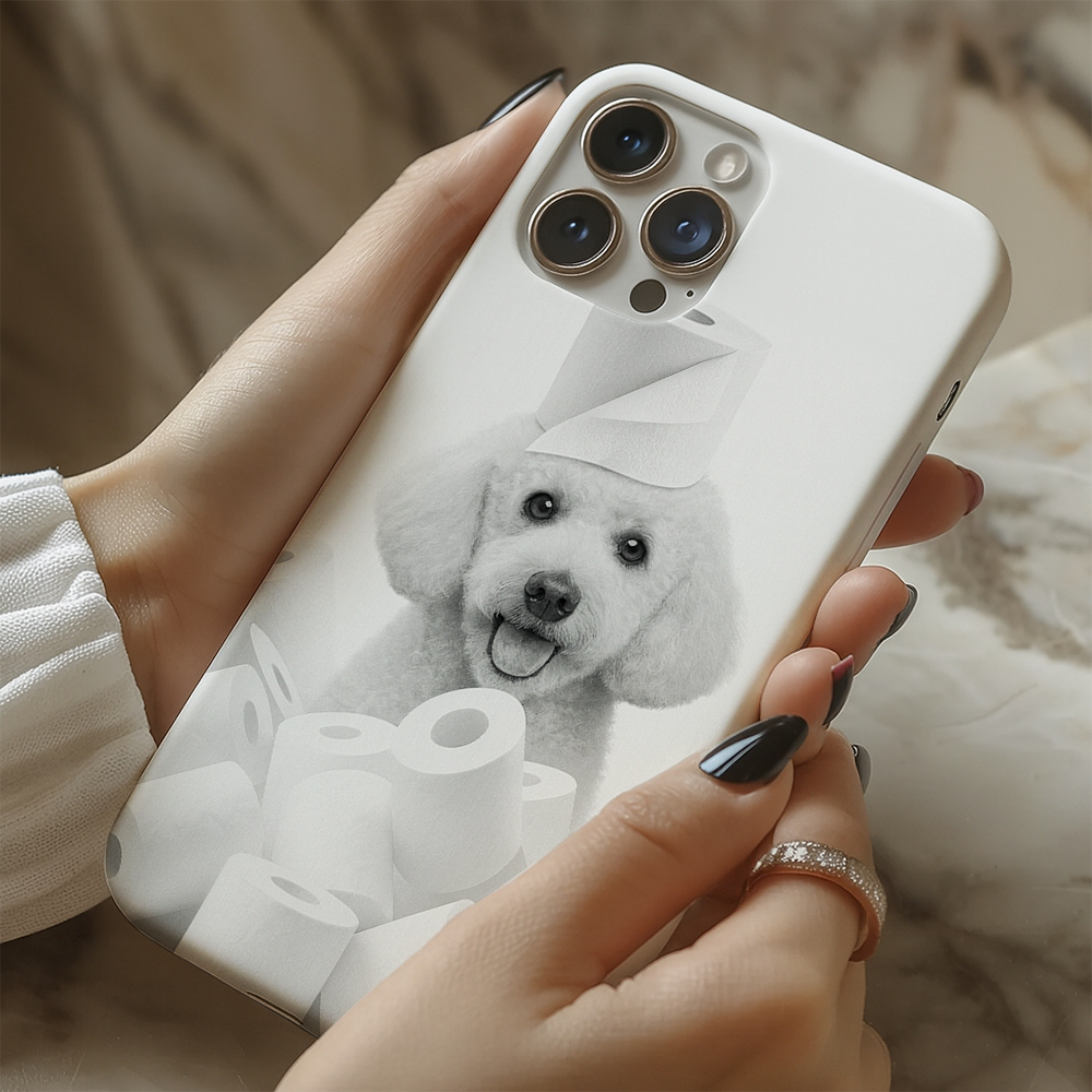 Custom Photo Dog Bathroom Phone Case Dog Gifts Lovers