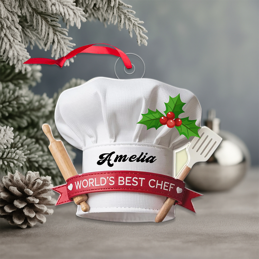 Custom Name Baker Christmas Acrylic Ornament Christmas Gift