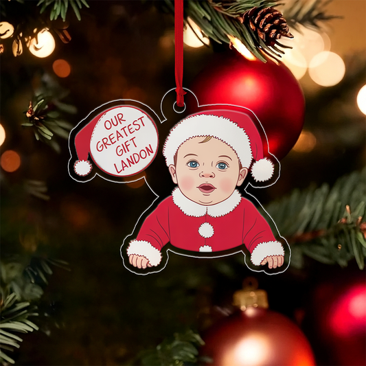 My First Christmas - Personalized Custom Upload Photo Ornament2