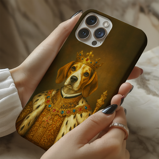 Custom Photo Dog King Royal Phone Case _ Gift For Dog Lovers