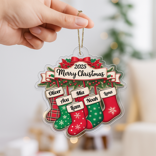 Custom Name Family Xmas Socks
