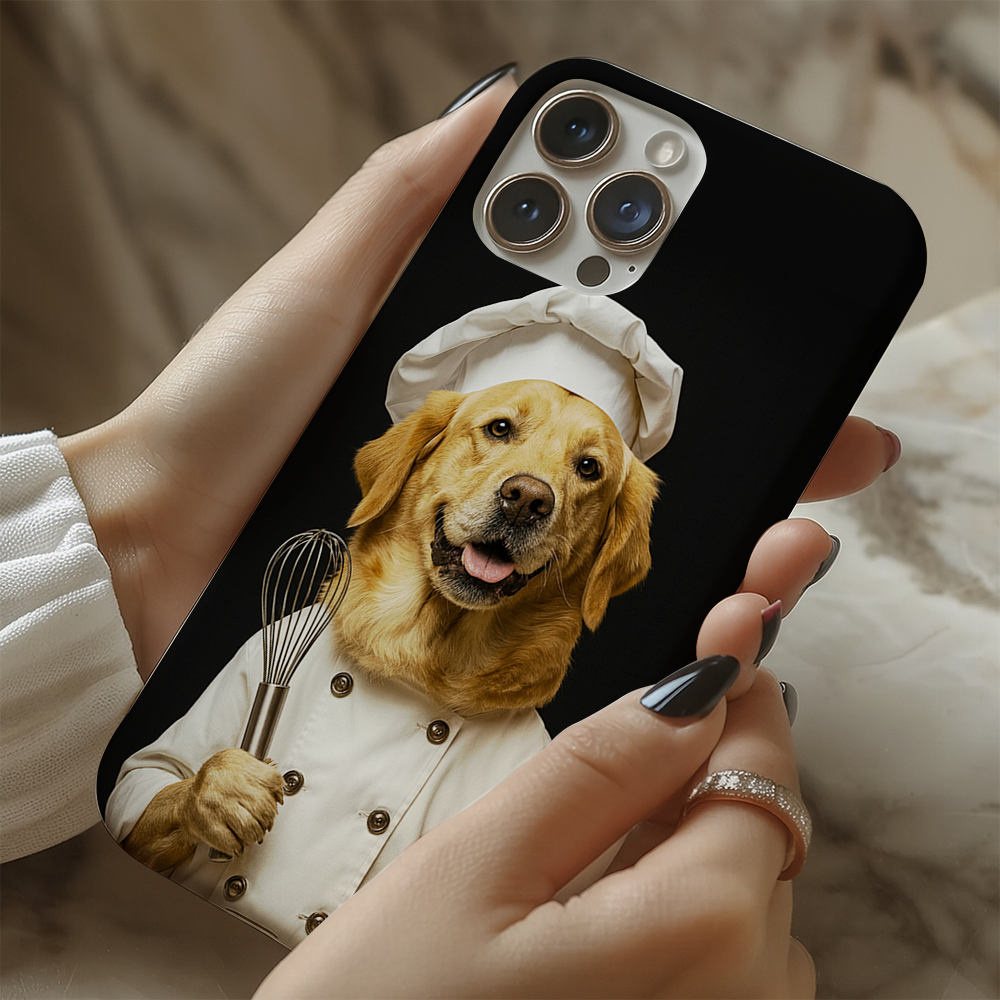 Custom Photo Dog Chef Phone Case _ Gift For Dog Lovers