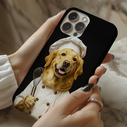 Custom Photo Dog Chef Phone Case _ Gift For Dog Lovers