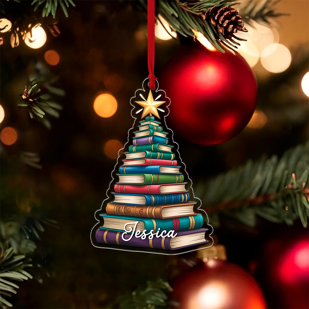 Custom Name Christmas Gift for Book Lovers, Teachers