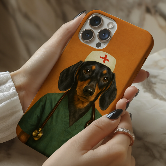 Custom Photo Nurse Dog Phone Case Gift For Dog Lovers