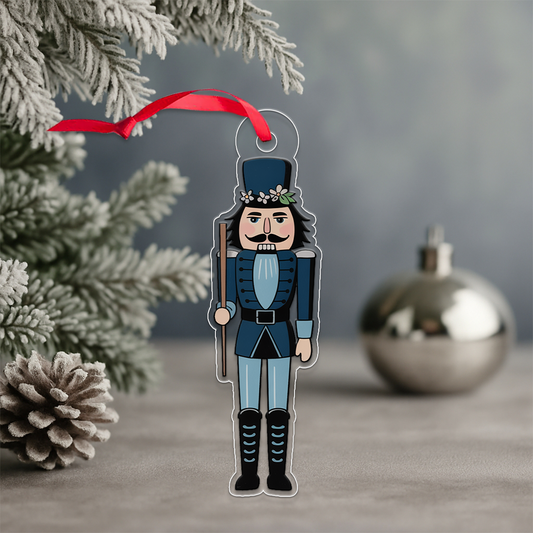 Nutcracker Magnolia Acrylic Ornament Christmas Gift