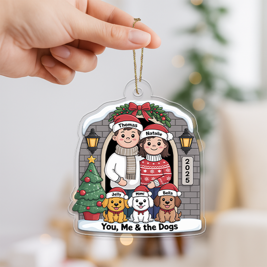 Personalized Farmhouse Couple Christmas Ornament5