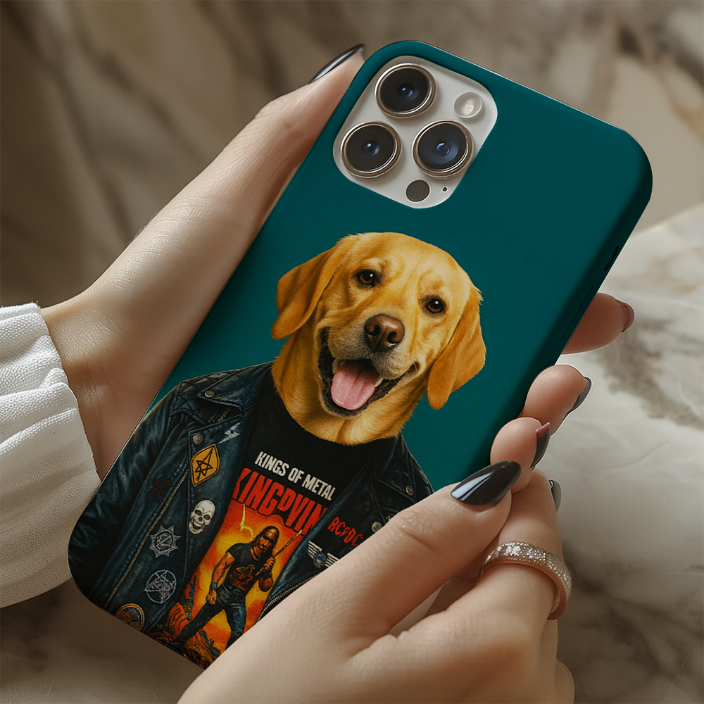 Custom Photo Dog Rock n Roll Phone Case Gift For Dog Lovers