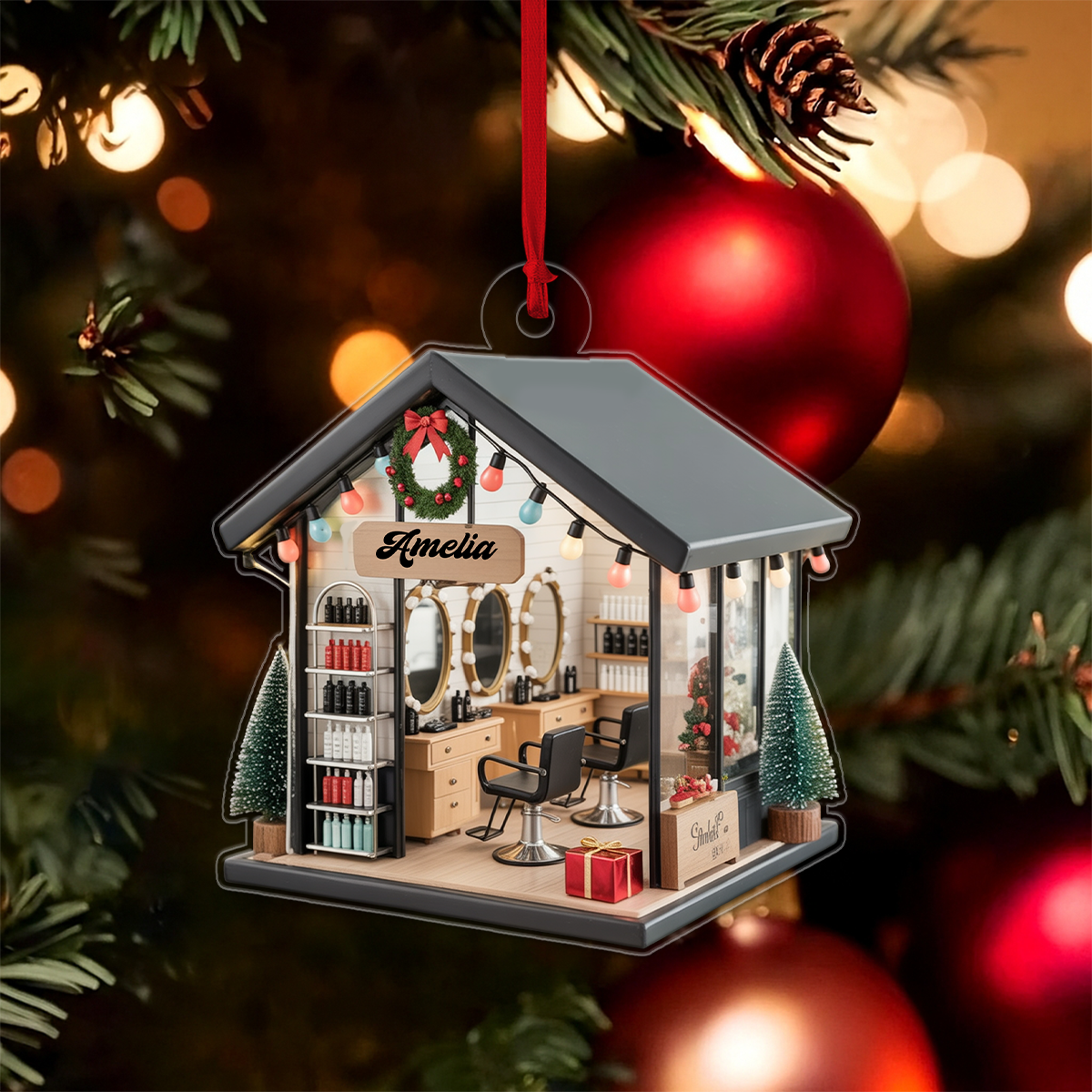 Custom Name Hair Salon Xmas