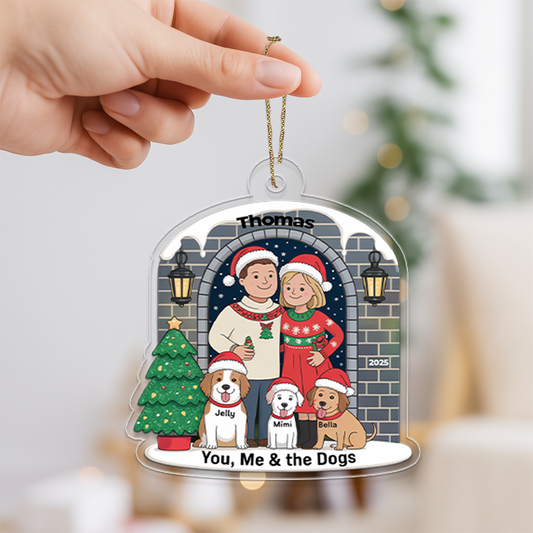Personalized Farmhouse Couple Christmas Ornament
