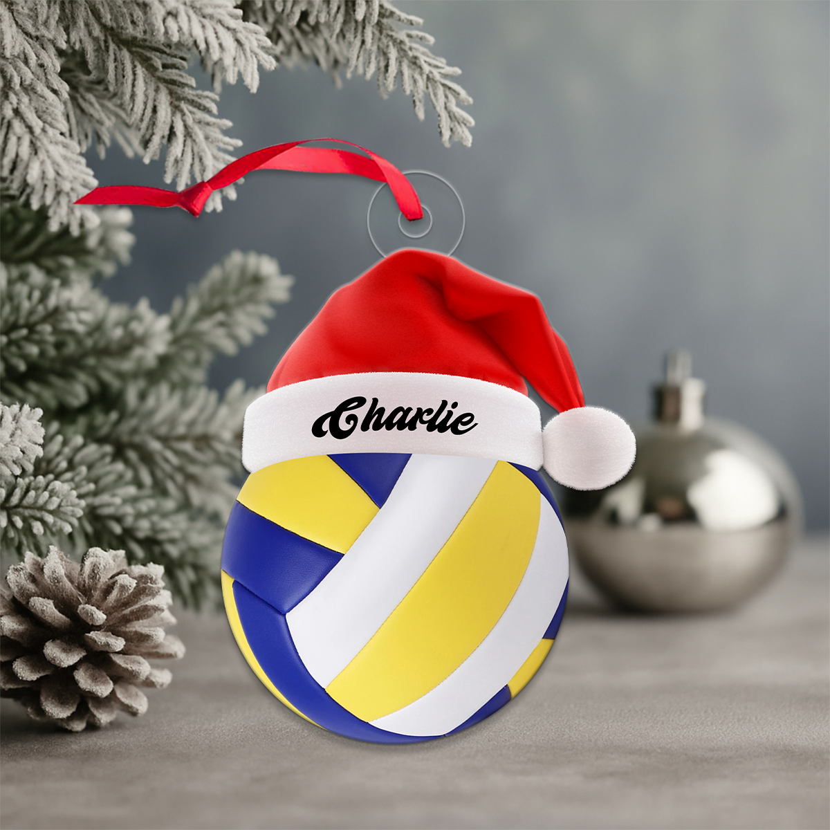 Personalized  Volleyball Acrylic Ornament Christmas Gift
