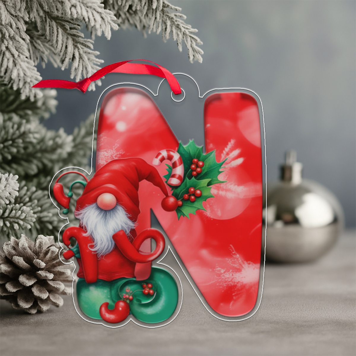 Letter N Acrylic Ornament Acrylic Ornament Christmas Gift