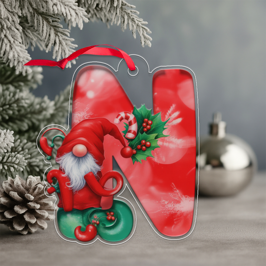 Letter N Acrylic Ornament Acrylic Ornament Christmas Gift