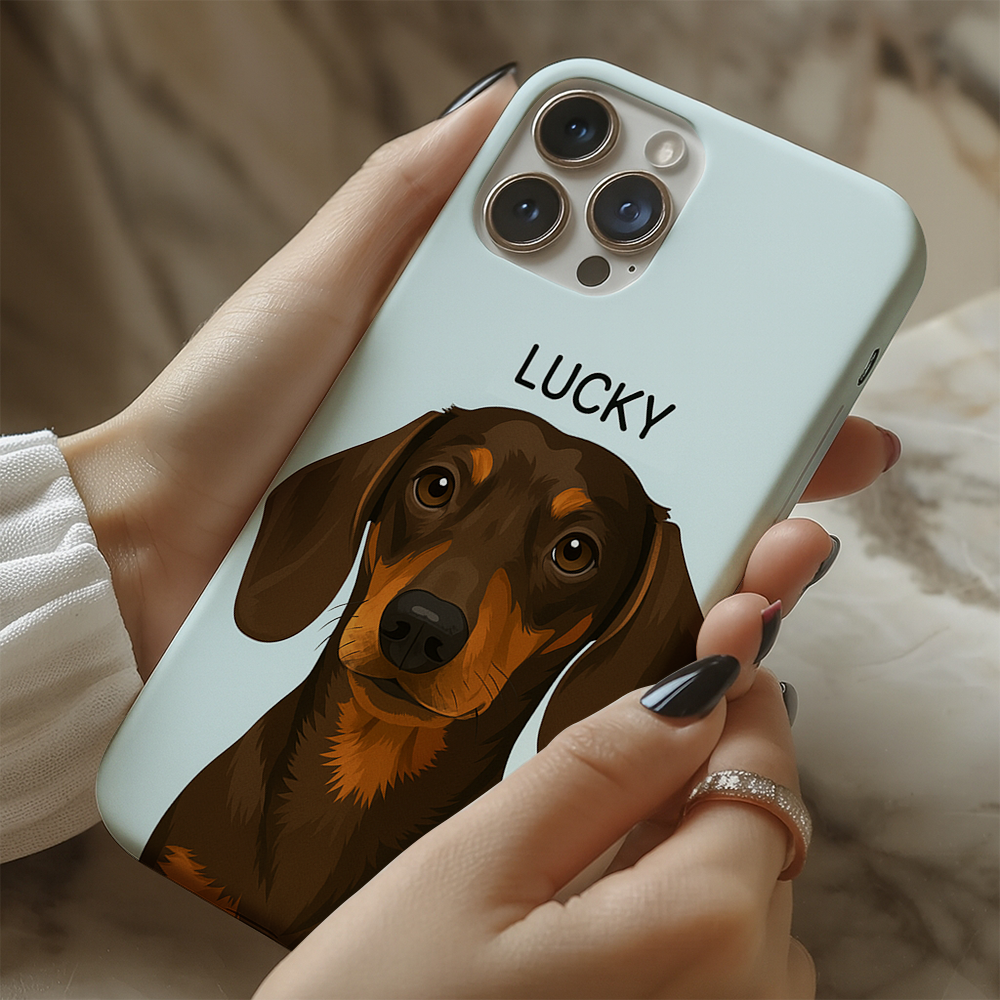 Custom Photo Minimalist Classic Dog Phone Case Gift For Dog Lovers