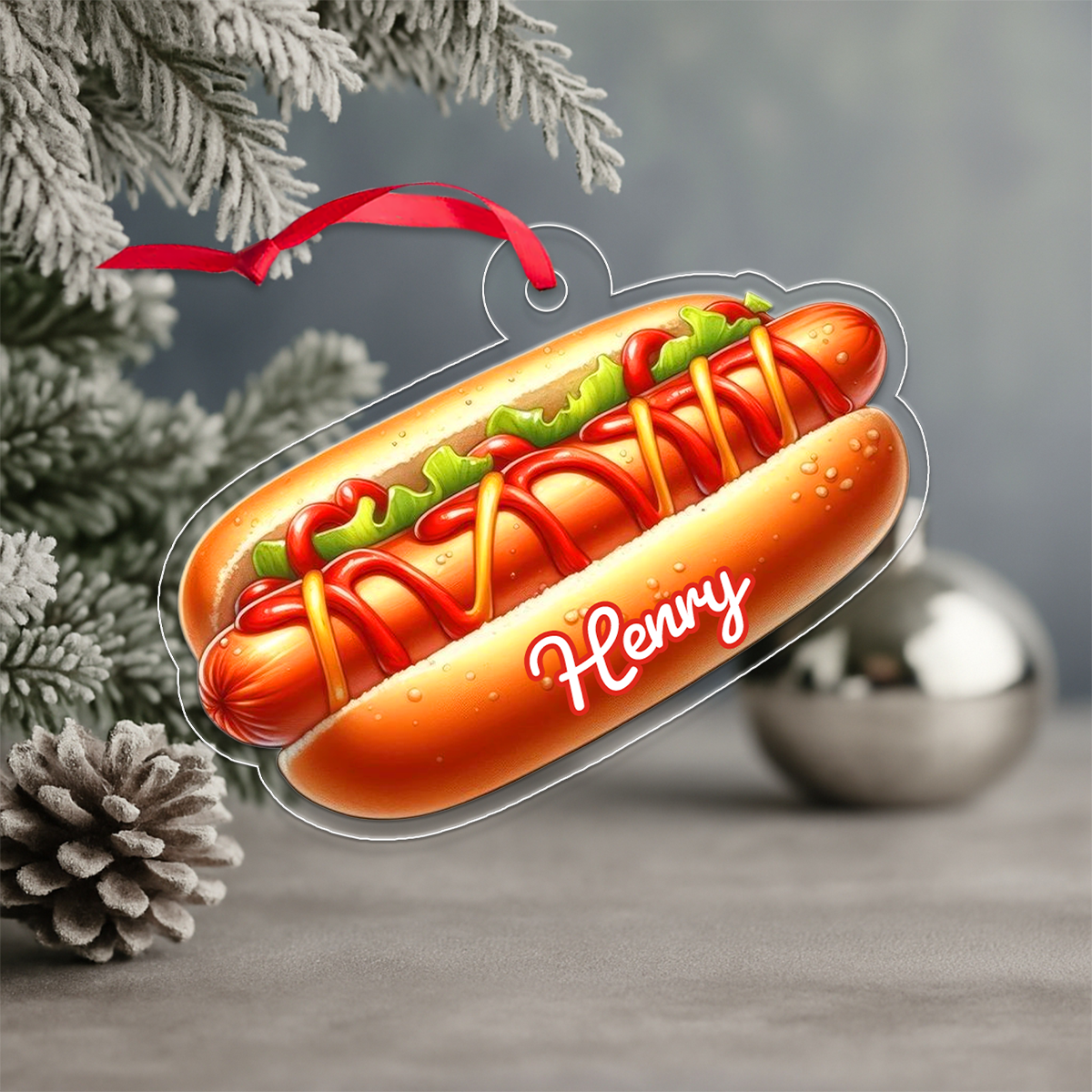 Custom Name Hotdog Christmas