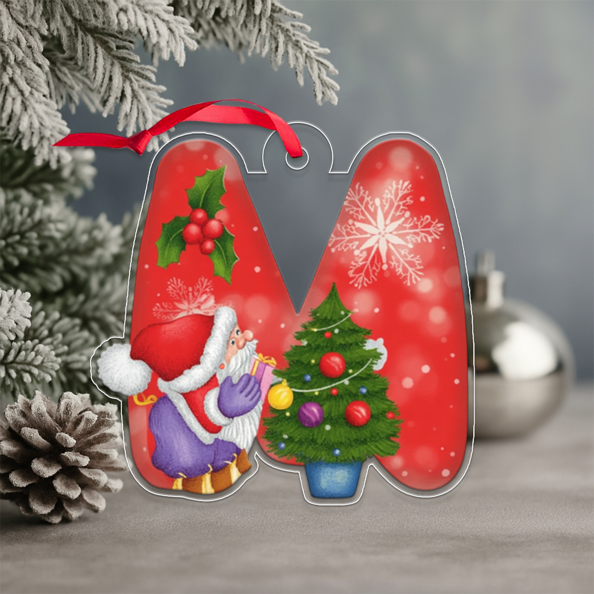 Letter M Acrylic Ornament Acrylic Ornament Christmas Gift