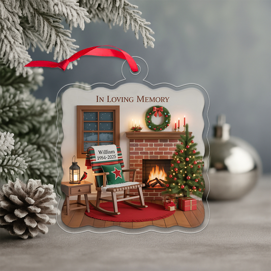 Personalized Memorial Sympathy Acrylic Ornament Christmas Gift