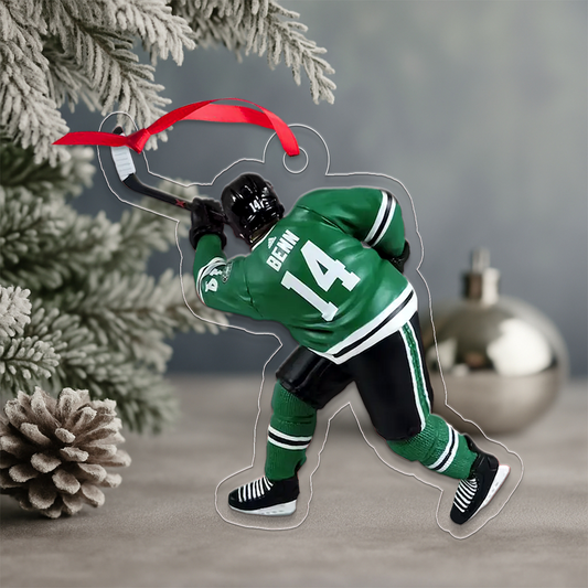Custom Photo Hockey Player Acrylic Ornament Christmas Gift