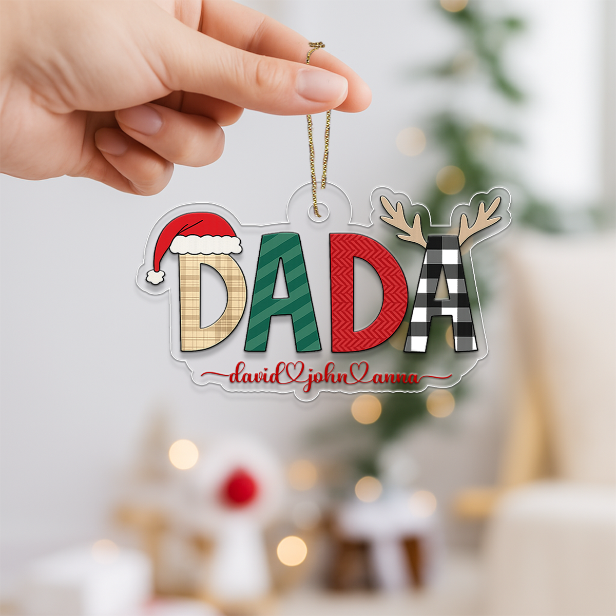 Custom Name Kids Dada For Dad Xmas