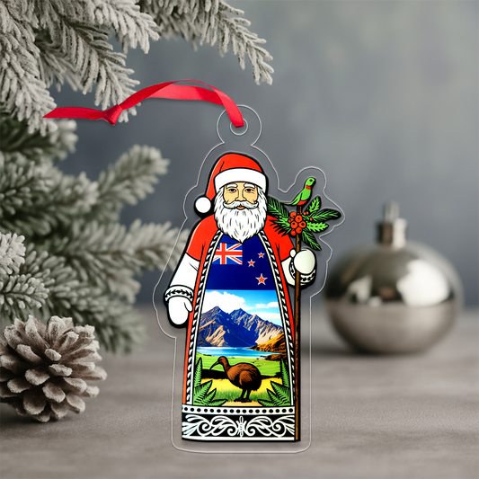 New Zealand Santa Claus Christmas Acrylic Ornament Christmas Gift