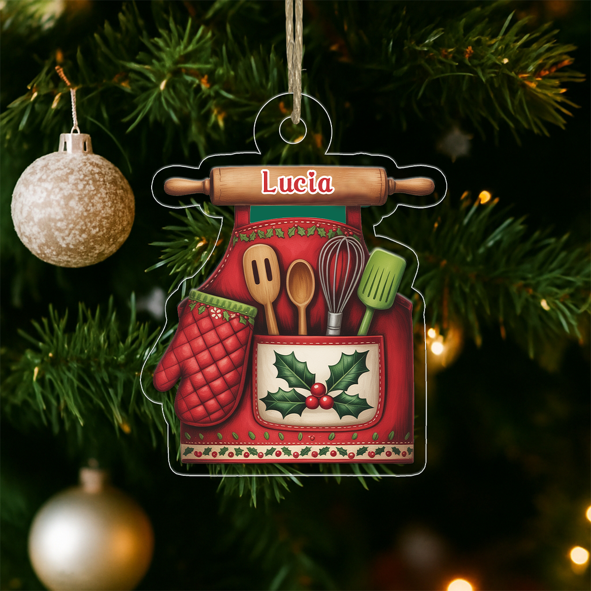 Custom Name Baker Xmas Acrylic Ornament Christmas Gift