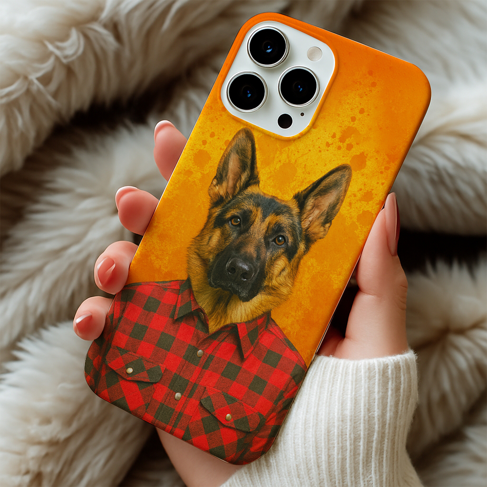 Custom Photo Dog In Red Shirt Phone Case Gift For Dog Lovers