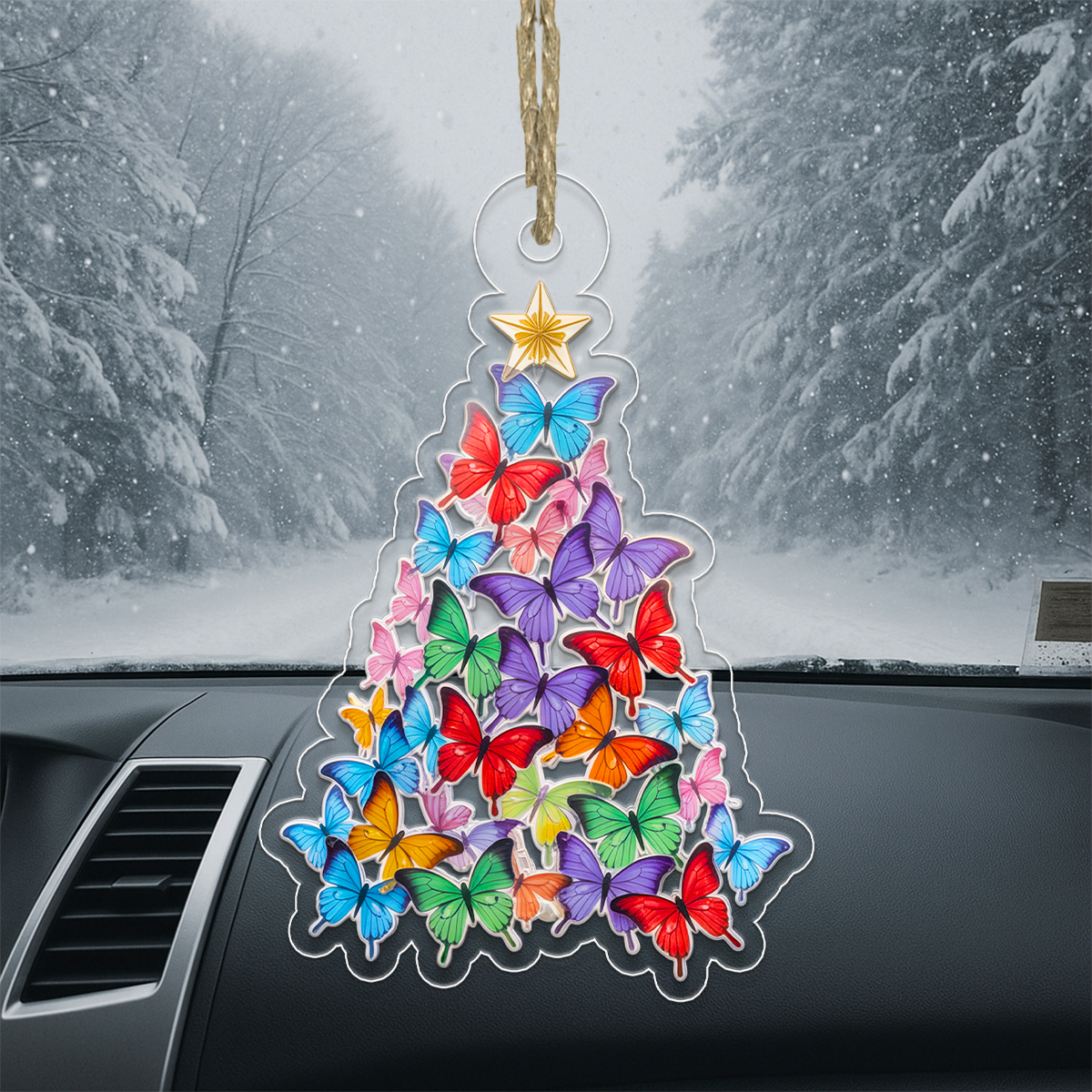 Colorful Butterfly Christmas Ornament