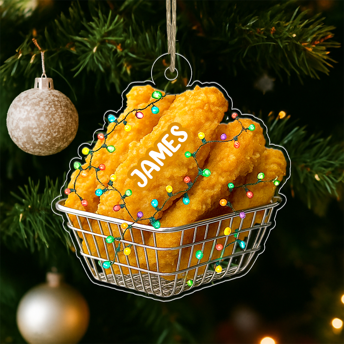 Personalized Fried Chicken Fast Food Acrylic Ornament Christmas Gift