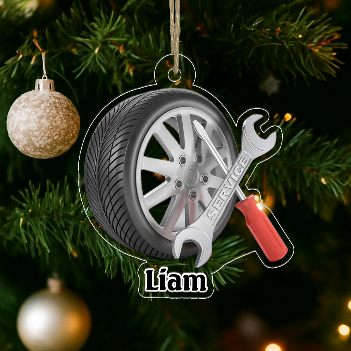 Custom Name Mechanic Christmas