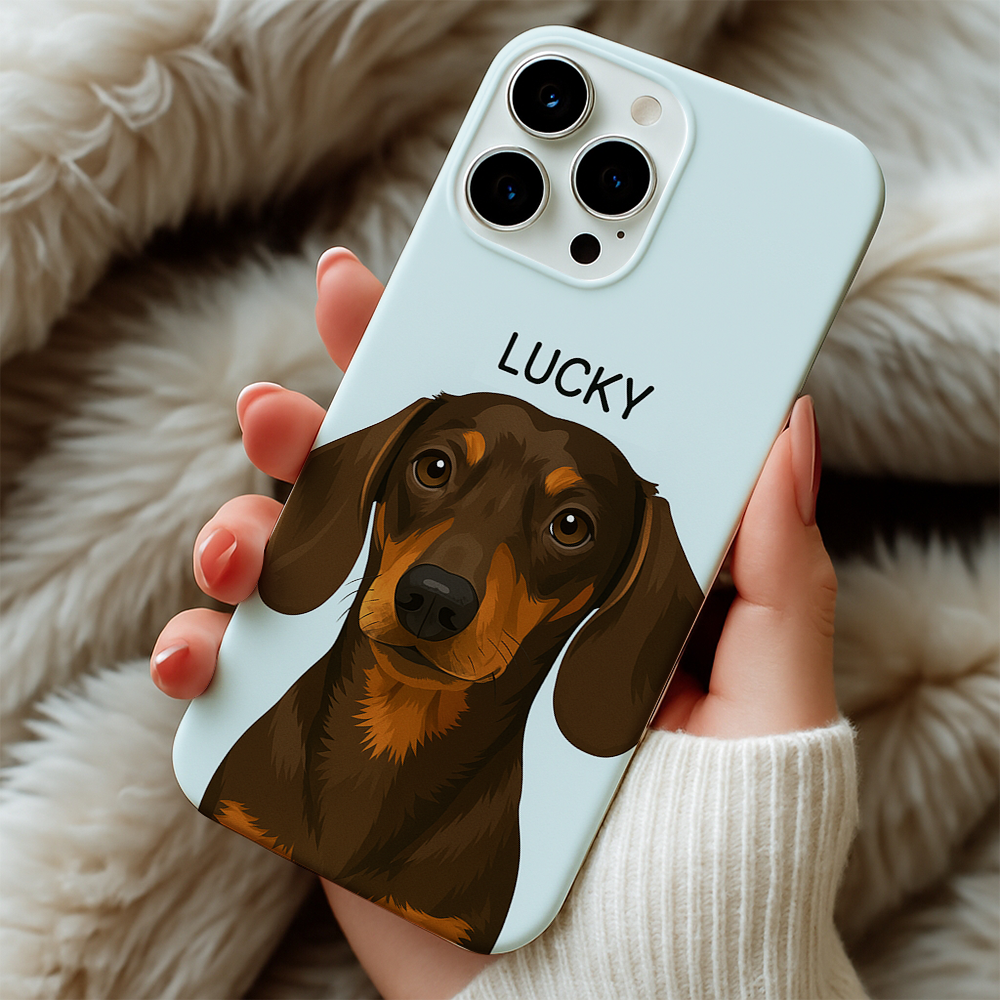 Custom Photo Minimalist Classic Dog Phone Case Gift For Dog Lovers