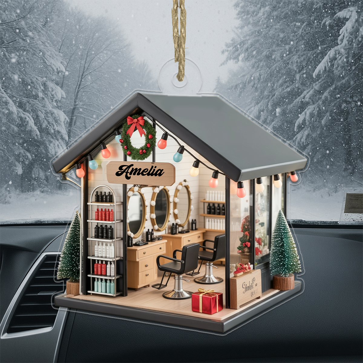 Custom Name Hair Salon Xmas