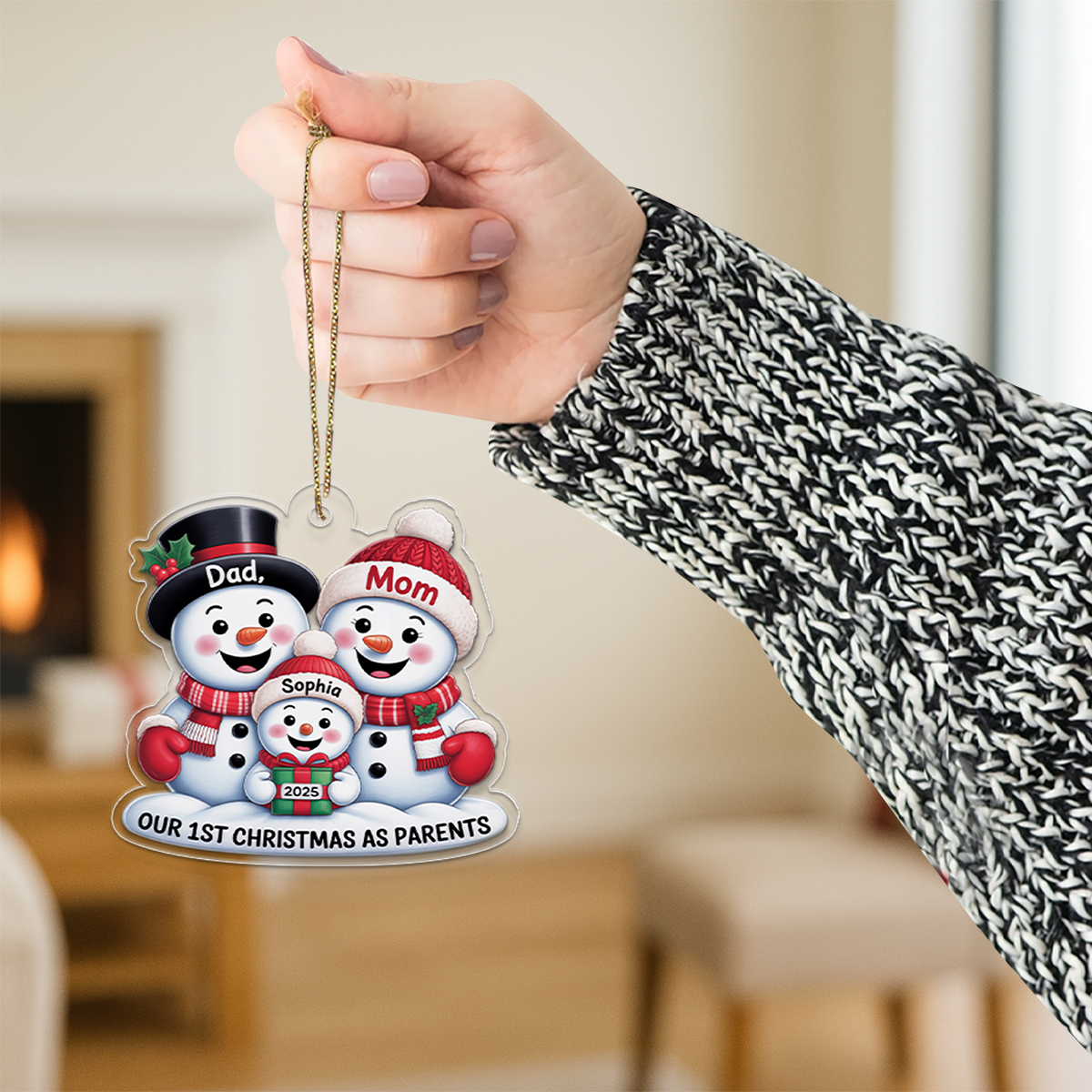 Our 1st Christmas As Parents Snowmen Ornament