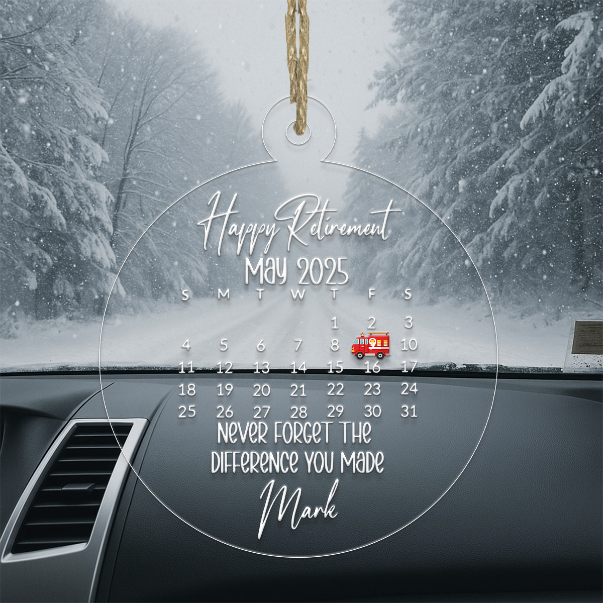 Custom Name Retirement Firefighter