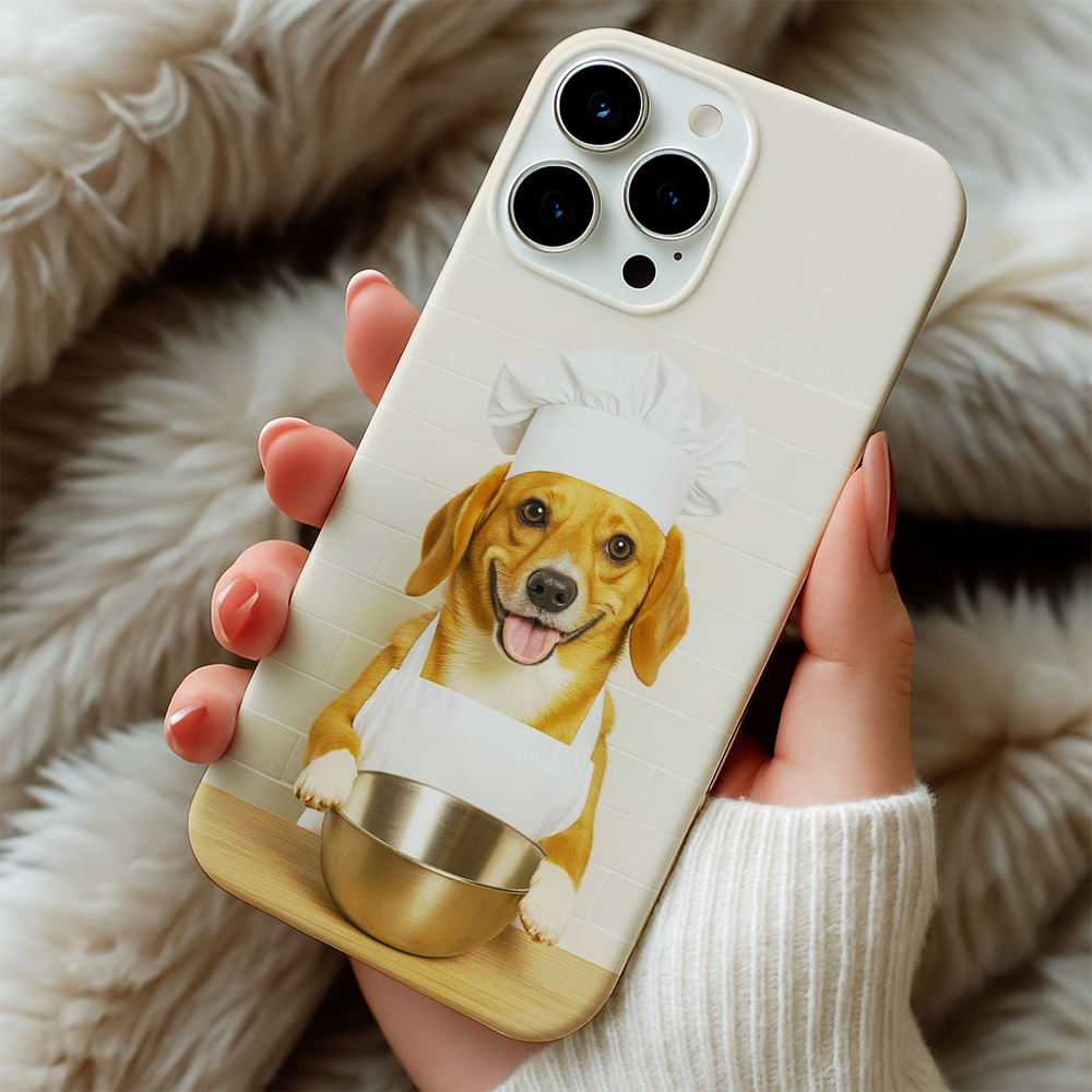 Custom Photo Dog Chef Phone Case Gift For Dog Lovers
