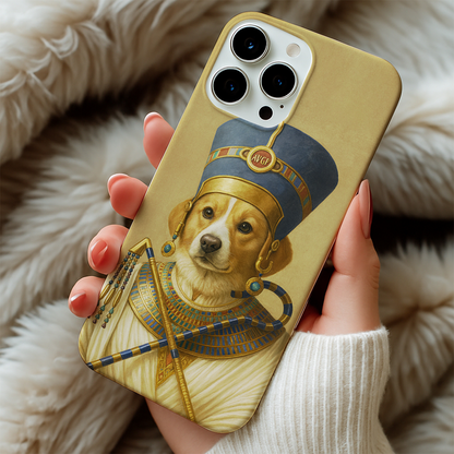 Custom Photo Egyptian Queen Dog Phone Case Gift For Dog Lover