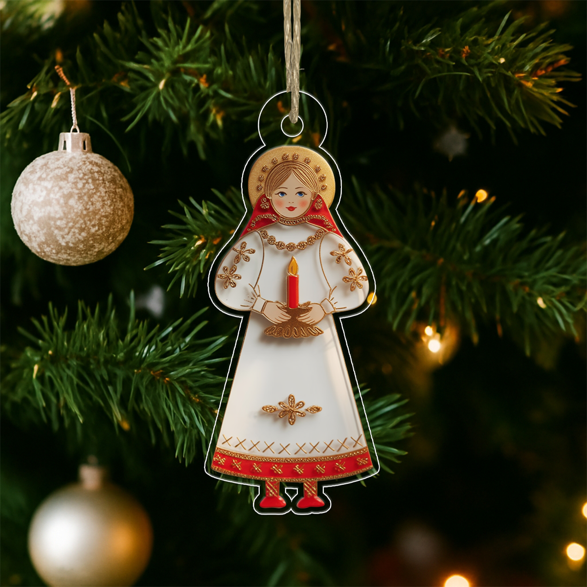 St. Lucia Ornament Acrylic Ornament Christmas Gift