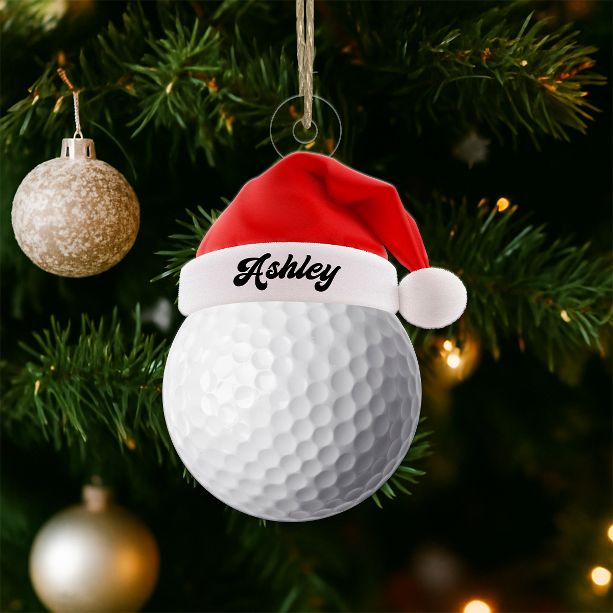 Personalized  Golf Acrylic Ornament Christmas Gift