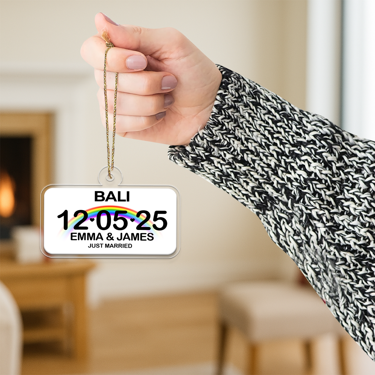 Custom Name Couple Just Married