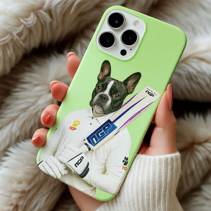Custom Photo Cricketer Dog Phone Case Gift For Dog Lovers