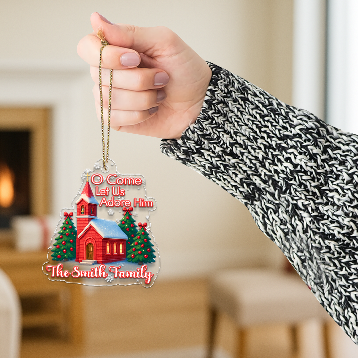 Custom Name Church Christmas