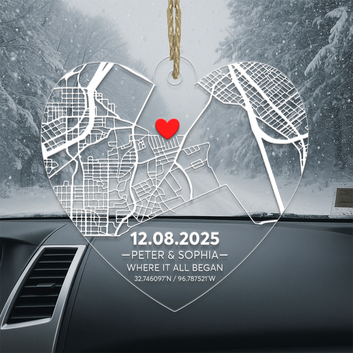 Custom Couple City Map