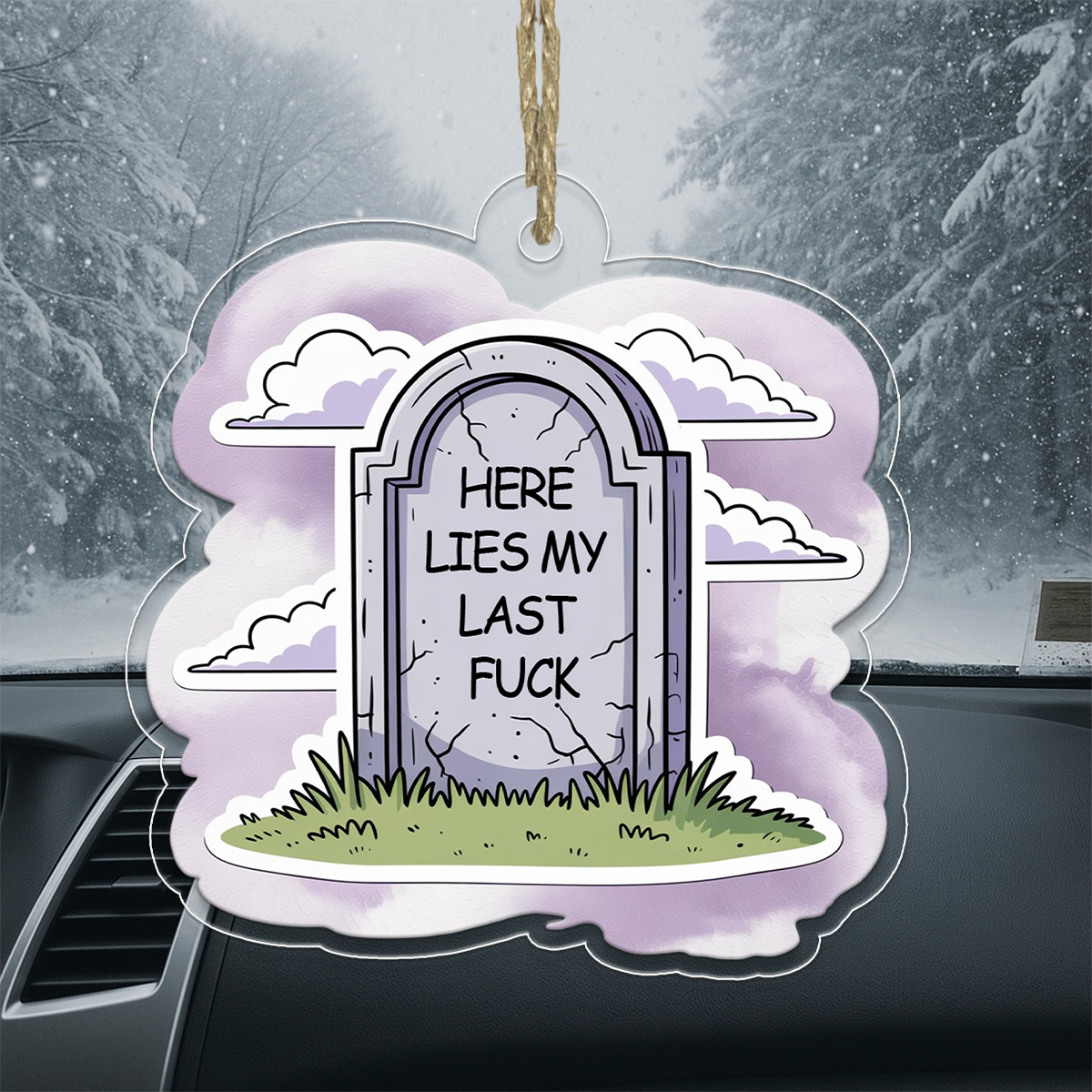 Funny Here Lies My Last Tombstone Christmas Ornament, Grave Ornament, Dark Humor Christmas Ornament, Sarcastic Gag Gift, Holiday Decoration