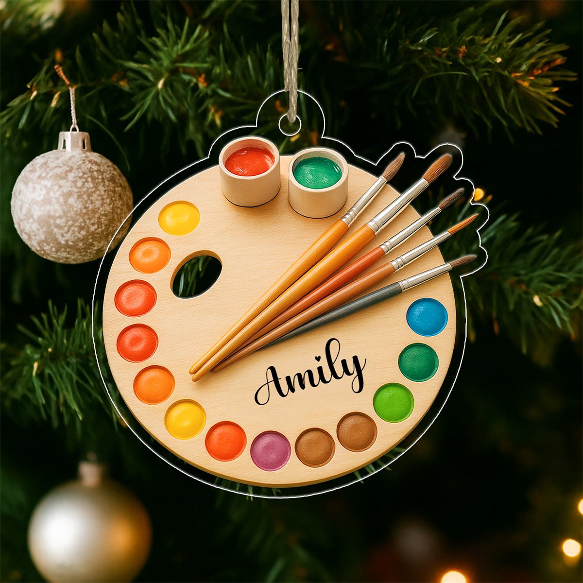 Custom Name Painting Palette Christmas